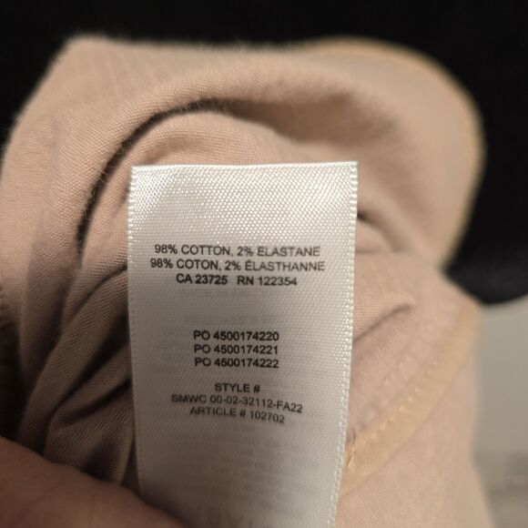 Aritzia Babaton Corduroy Shacket Shirt Women Medium Tan Oversized Minimalist - Picture 10 of 11